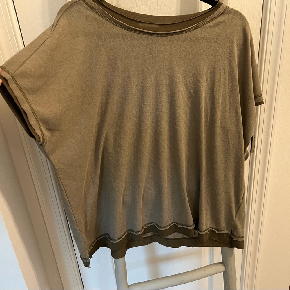 La Miel Green Oversized Slouchy T-Shirt / Size Small / Green